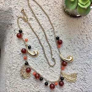 Urban Outfitters gold beaded boho hippie necklace